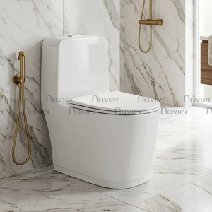 Bồn Cầu 1 Khối Nhập Khẩu Cao Cấp Navier NV-1039