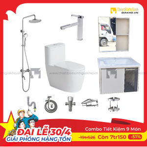 Combo Trọn Bộ Thiết Bị Phòng Tắm 9 Món Cao Cấp Navier CBPT0021