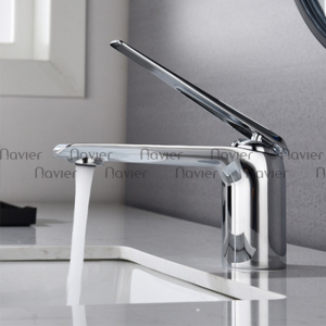 Vòi lavabo nóng lạnh đồng thau mạ Crome Navier NV-3371CR