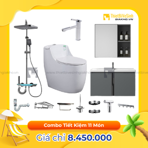 Combo Trọn Bộ Thiết Bị Phòng Tắm Tiết Kiệm Navier CBPT0075