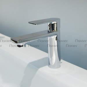Vòi Lavabo Lạnh Đồng Thau Mạ Crom 20cm Navier NV-5052
