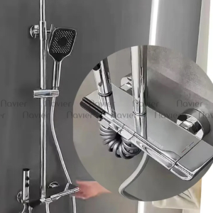 Sen Cây Tắm Nóng Lạnh Đồng Thau Crome Navier NV-1634
