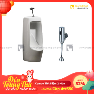 Combo Bồn Tiểu Van Xả Cảm Ứng Siêu Tiết Kiệm Navier CBT03