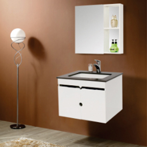 Bộ Tủ Chậu Lavabo PVC Trắng Sơn Bóng 3K Cao Cấp Kèm Tủ Gương Navier NV-549