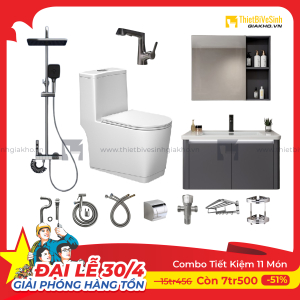 Combo Trọn Bộ Thiết Bị Phòng Tắm 11 Món Tiết Kiệm CBPT0043