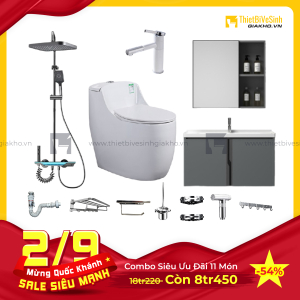 Combo Trọn Bộ Thiết Bị Phòng Tắm Tiết Kiệm Navier CBPT0075