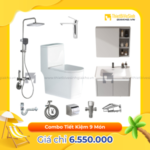 Combo Trọn Bộ Thiết Bị Phòng Tắm 9 Món Tiết Kiệm Navier CBPT009