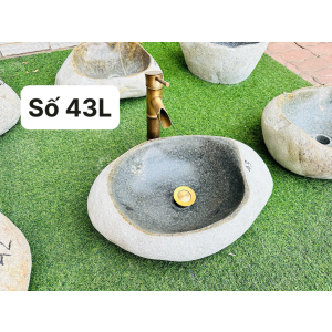 Chậu Lavabo Đá Cuội Nguyên Khối Navier NV-DC035