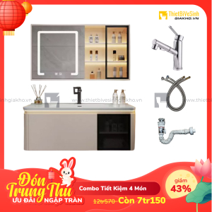 Combo Bộ Tủ Chậu Lavabo Siêu Tiết Kiệm Cao Cấp Navier CBTL05