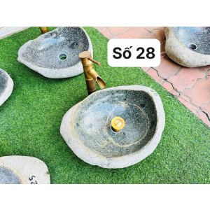 Chậu Lavabo Đá Cuội Nguyên Khối Navier NV-DC026