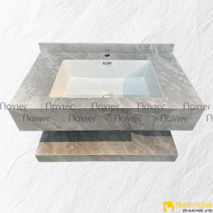  Bàn Đá Granite 2 Tầng  Chống Xước Chậu Lavabo Âm Tràn Viền Cao Cấp Navier NV-1310XBTV