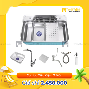 Combo Chậu Chén Siêu Tiết Kiệm 6 Món Navier CBF01
