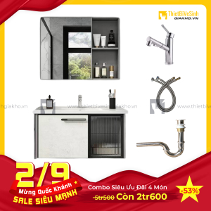 Combo Bộ Tủ Chậu Lavabo Siêu Tiết Kiệm Cao Cấp Navier CBTL03