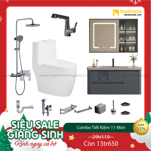 Combo Trọn Bộ Thiết Bị Phòng Tắm 11 Món Tiết Kiệm Navier CBPT0083