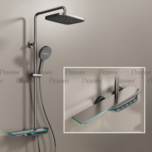 Sen Cây Tắm Bát Tròn Hợp Kim Đồng Thau Sơn Tĩnh Điện Navier NV-857T