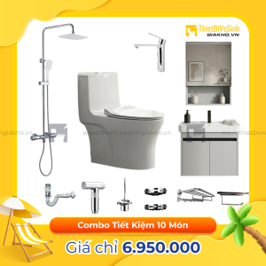 Combo Trọn Bộ Thiết Bị Phòng Tắm 10 Món Tiết Kiệm Navier CBPT0080