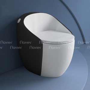 Bồn Cầu Trứng Đen Trắng Cao Cấp Navier NV-1028TD