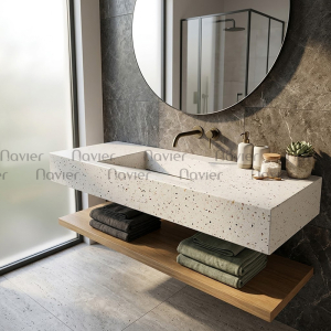 Bàn Lavabo 1 Tầng Đá Mài Cao Cấp Navier NV-484