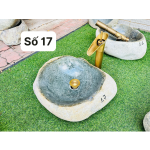 Chậu Lavabo Đá Cuội Nguyên Khối Navier NV-DC019