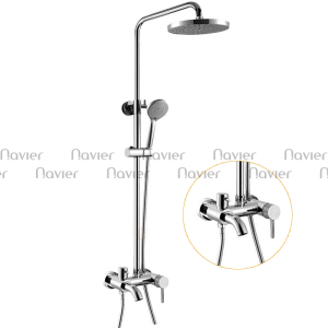 Sen cây tắm nóng lạnh đồng thau mạ Crom Navier NV-8211