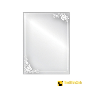 Gương Hình Chữ Nhật 45x60 Có Hoa Văn Navier NV-1406A