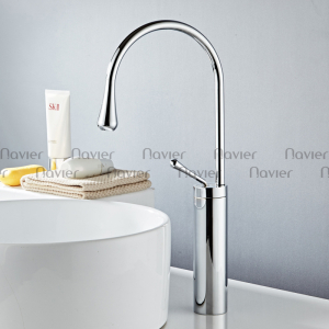 Vòi lavabo nóng lạnh sơn tĩnh điện mạ crom Navier NV-741CR