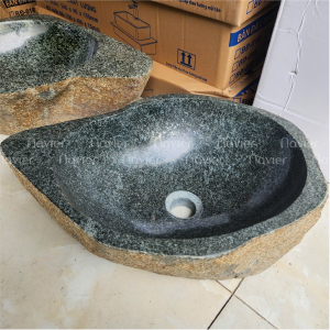 Chậu Lavabo Đá Cuội Nguyên Khối Navier NV-DC008