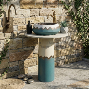 Chậu Lavabo Chân Sứ Nghệ Thuật EV-CĐC06