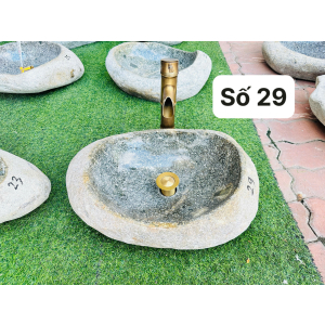 Chậu Lavabo Đá Cuội Nguyên Khối Navier NV-DC027