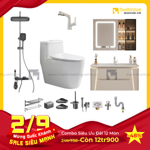 Combo Trọn Bộ Thiết Bị Phòng Tắm 12 Món Tiết Kiệm Navier CBPT0031