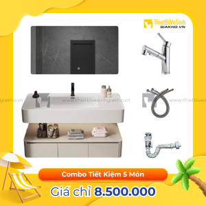 Combo Bộ Tủ Chậu Lavabo Siêu Tiết Kiệm Cao Cấp Navier CBTL09