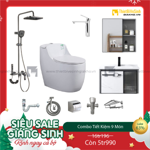 Combo Trọn Bộ Thiết Bị Phòng Tắm 9 Món Tiết Kiệm Navier CBPT0010