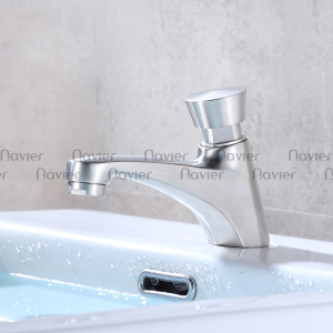 Vòi Lavabo Lạnh Nhấn Hơi Inox 304 Cao Cấp Navier NV-756