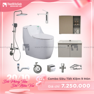 Combo Trọn Bộ Thiết Bị Phòng Tắm 9 Món Tiết Kiệm Navier CBPT009