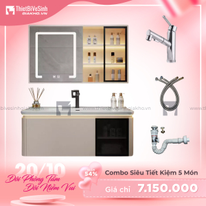 Combo Bộ Tủ Chậu Lavabo Siêu Tiết Kiệm Cao Cấp Navier CBTL05