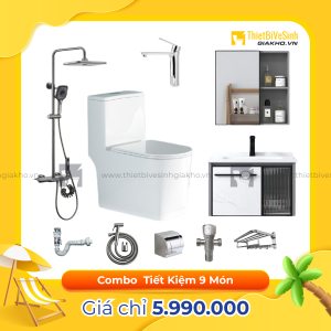 Combo Trọn Bộ Thiết Bị Phòng Tắm 9 Món Tiết Kiệm Navier CBPT0010