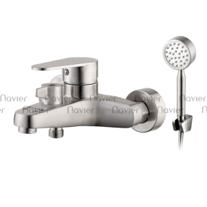 Củ Sen Nóng Lạnh Inox 304 Kèm Tay Sen Tăng Áp Navier NV-8009