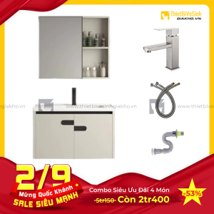 Combo Tủ Chậu Lavabo Siêu Tiết Kiệm Cao Cấp Navier CBTL01