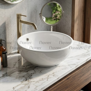 Chậu lavabo đặt bàn cao cấp Navier NV-413
