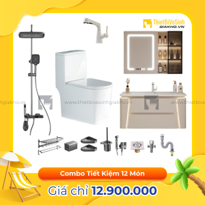 Combo Trọn Bộ Thiết Bị Phòng Tắm 12 Món Tiết Kiệm Navier CBPT0031