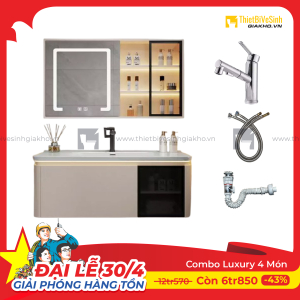 Combo Bộ Tủ Chậu Lavabo Siêu Tiết Kiệm Cao Cấp Navier CBTL05