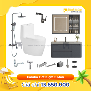 Combo Trọn Bộ Thiết Bị Phòng Tắm 11 Món Tiết Kiệm Navier CBPT0083