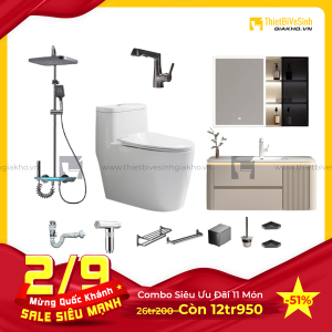Combo Trọn Bộ Thiết Bị Phòng Tắm 11 Món Tiết Kiệm Navier CBPT0078