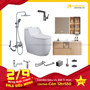 Combo Trọn Bộ Thiết Bị Phòng Tắm 11 Món Tiết Kiệm Navier CBPT0034