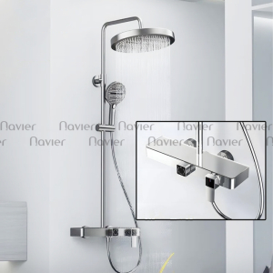 Sen Cây Tắm Nóng Lạnh Đồng Thau Mạ Crome Cao Cấp Navier NV-CS76